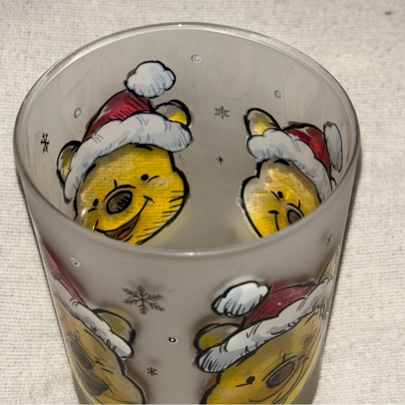 Disney Winnie The Pooh  Santa Christmas Glasses Set‎ Of Two 4x3” - Picture 4 of 11